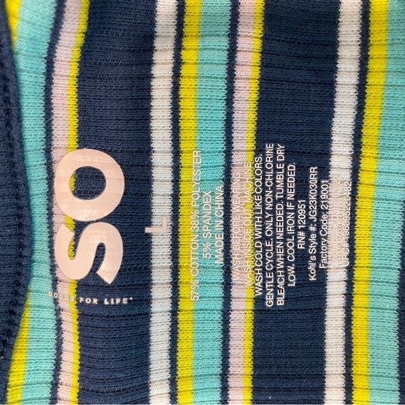 Kohl’s SO - Good for Life brand women’s short sleeve size large top. - Picture 3 of 6